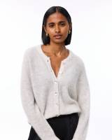 KNIT-TED 242P12 Britney Cardigan - Light Grey