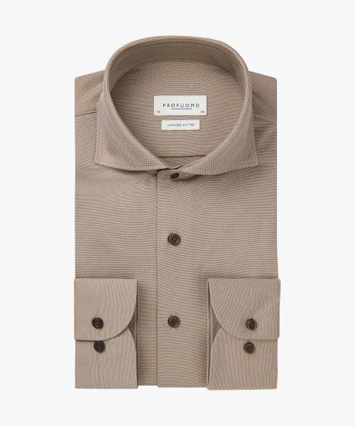 PROFUOMO BRUIN JAPANESE KNITTED SHIRT PPWH10007B