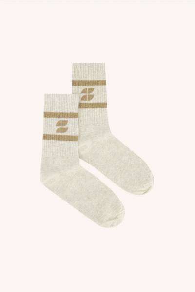 BY-BAR 24528201 Logo Sparkle Socks-Gold