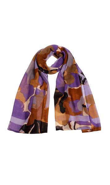 XANDRES 65101-01 SCARF ART FLOWERS