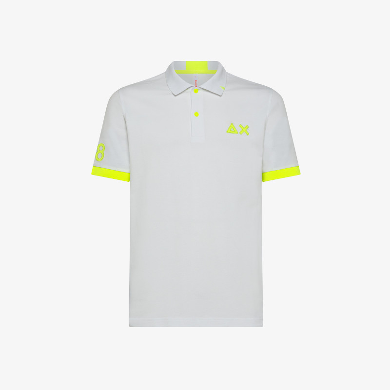 SUN68 SLIMFIT POLO A33122 01 BIANCO T shirts en Polo s HEREN