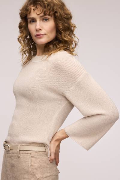 FEMMES DU SUD Lilou Pullover Lurex-Sand