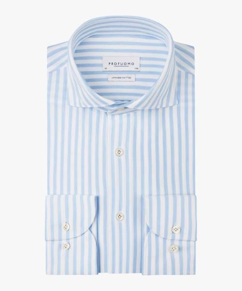 PROFUOMO BLEU JAPANESE KNITTED SHIRT PPWH10055A