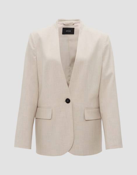 OPUS Beige Blazer 10302712392275 Jalma