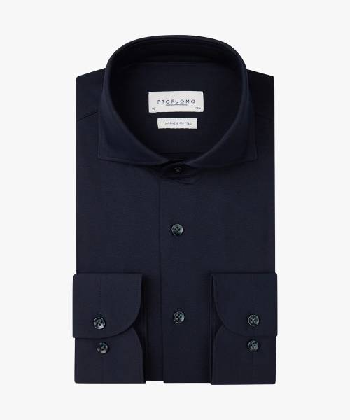 PROFUOMO NAVY JAPANESE KNITTED SHIRT PPVH30047A