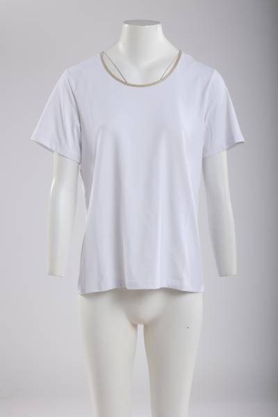 NUKUS NKS01089 Tirza Top Uni met lurex randje-White