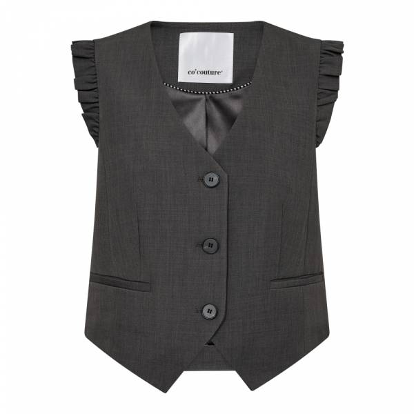 CO'COUTURE 30274 LianeCC FrillTailor Vest-140 Dark Grey