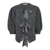 CO'COUTURE 32170 CoralieCC Bow Rib Cardigan - Grey