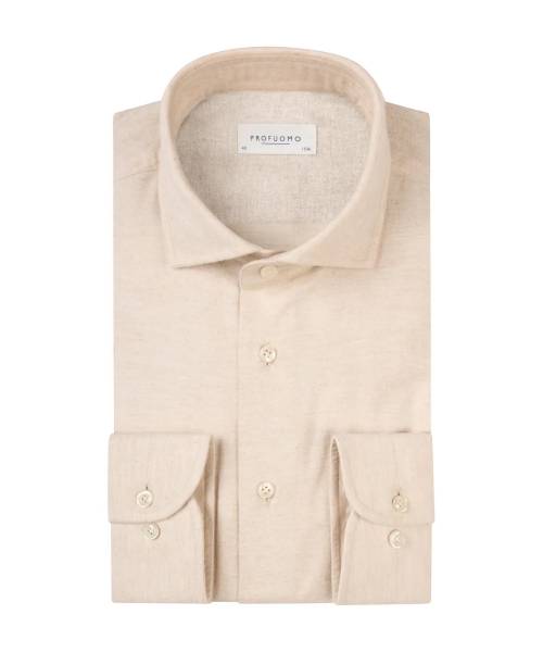 PROFUOMO BEIGE FLANEL SHIRT PPVH30033E