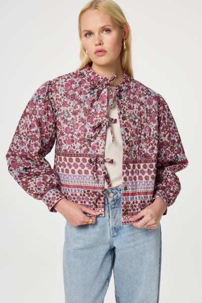 FABIENNE CHAPOT Patty Printed Jacket - Cerise Red