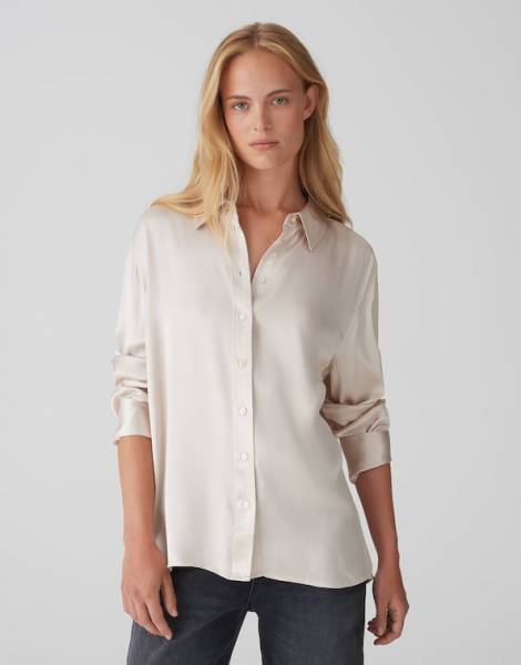 OPUS 10348211868100 Fenzy losse satijnen blouse