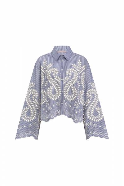 STUDIO ANNELOES 11803 Midge border embroidery blouse